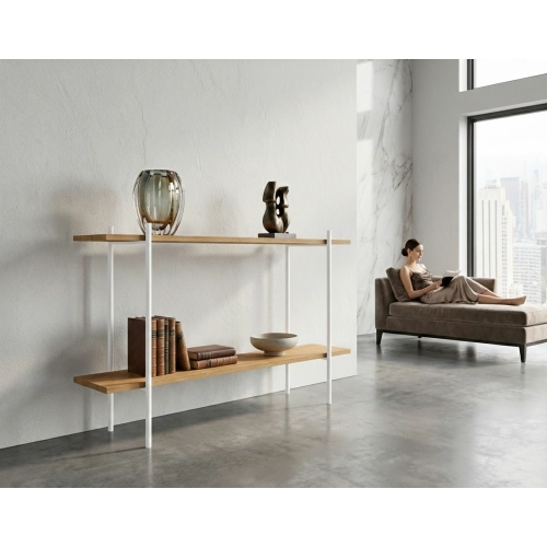 KONSOLA Z DREWNA LITEGO DĄB OLCHA JESION SKD-370